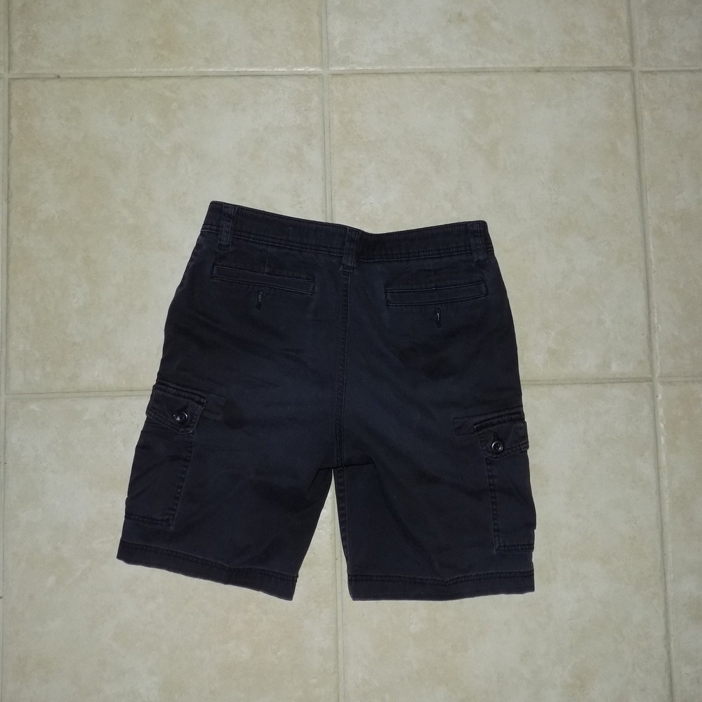 St Johns Bay Mens Cargo Shorts Black Comfort‎ Stretch Size 32 Casual Everyday - Picture 3 of 7